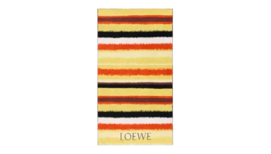 Logo-Print Striped Beach Towel - Multicolor