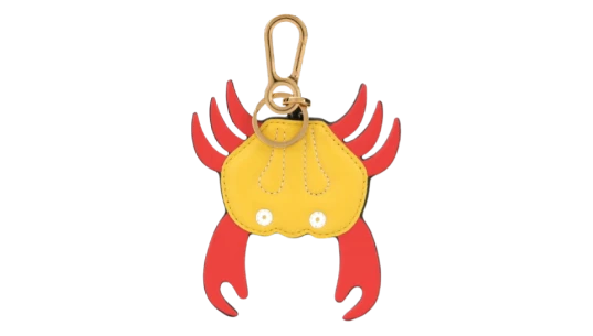 Crab Motif Keyring - Red/Yellow/White