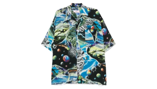 Hawaiian Shirt - Sky Blue/Multicolor