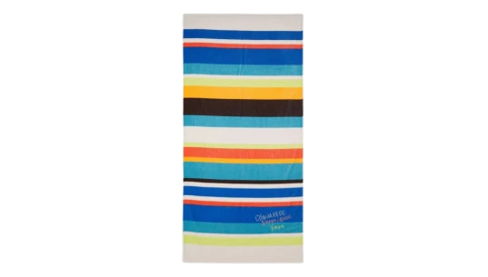Summer Lovers Sunset Striped-Embroidered Towel