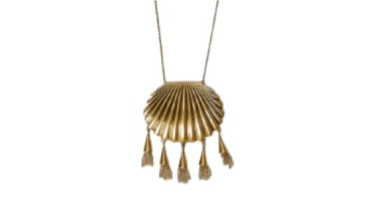 Shell-Charm Necklace - Gold-Tone