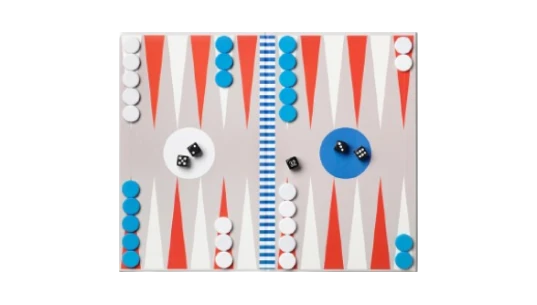 BACKGAMMON Play - Red/Blue/White