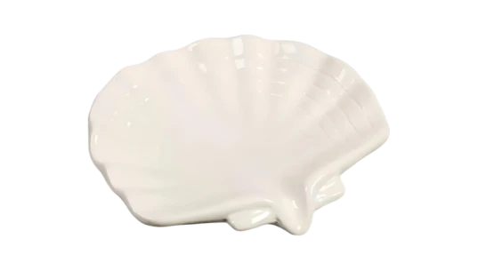 Ceramic Shell Soap Holder - White