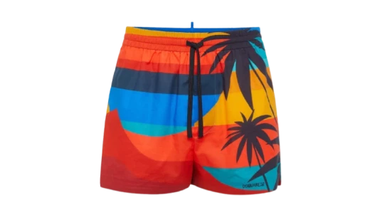 Summer Lovers Sunset Shorts - Flame Red
