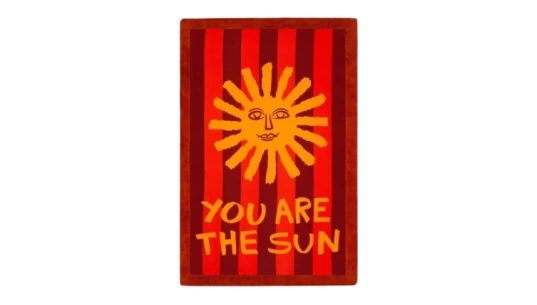 You Are The Sun Coppertone Signature Striped Beach Towel - Orange
