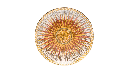 Sun Mosaic Porcelain Plate - Sunset Orange