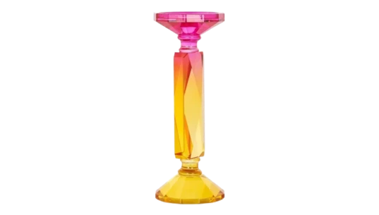 Candle Holder - Pink/Yellow