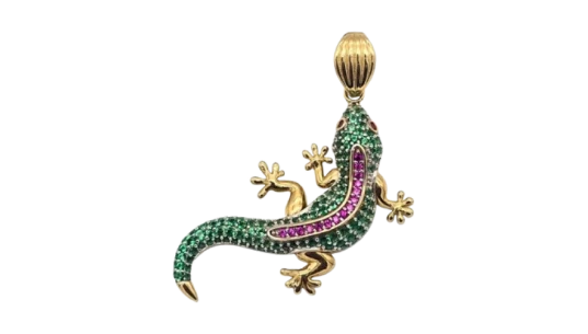Crystal Sparkly Lizard Pendant