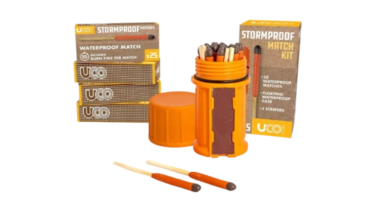 Stormproof, Waterproof & Windproof Match Kit With 4 Packs Of Refill Matches