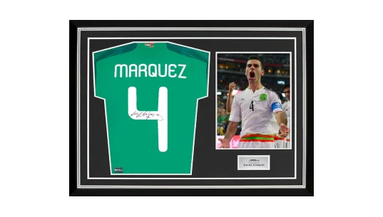 Rafael Marquez Back Signed Modern Home Shirt In Hero Frame: Copa América Edition