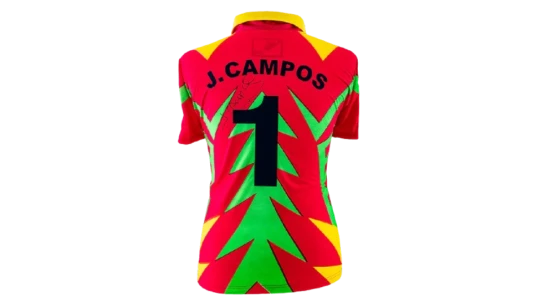 Jorge Campos Back Signed Mexico 1994 Home Shirt