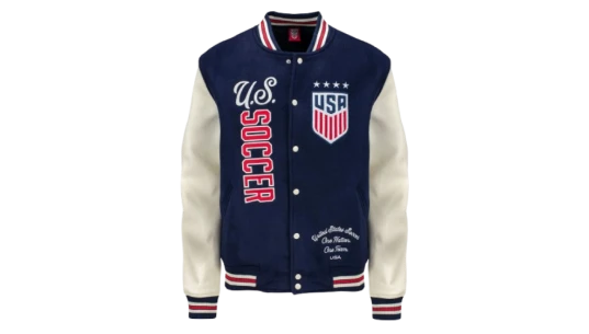 U.S Soccer Varsity Wool Jacket - Blue/White