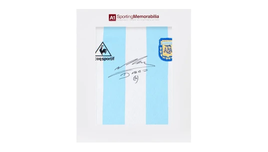 Diego Maradona Signed Shirt - 1986, Home - Gift Box