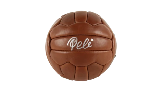 Pele Signed Vintage Soccer Ball with Beckett COA