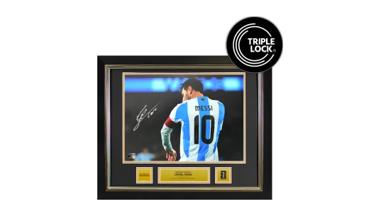 Lionel Messi Official 2026 World Cup Signed & Framed Argentina Photo: vs Venezuela 2025