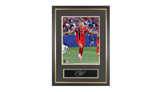Erling Haaland Official 2026 World Cup Signed Plaque & Photo Frame: Goal vs Iraq