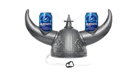 Viking Drinking Hat - Silver