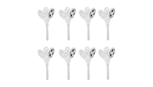 10" Soccer Hand Clappers Noisemakers 8 Pcs - White/Black