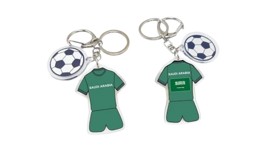 FIFA World Cup 2026 Saudi Arabia Soccer Keychain 2 Pack
