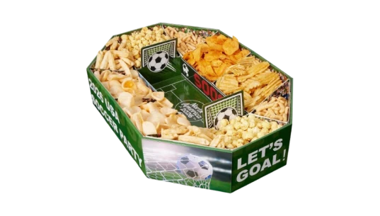 Soccer Party Plate For Snacks - Multicolor