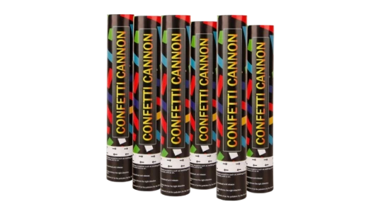 Confetti Popper Party Shooter 6 Pack