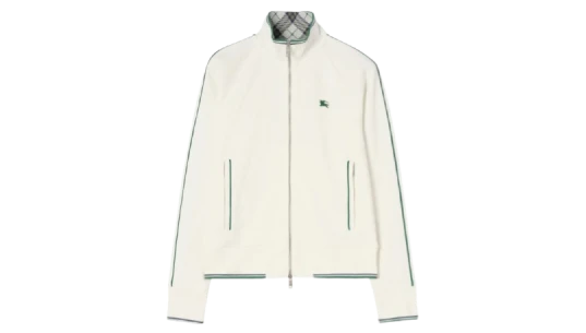 Nylon Cotton Tennis Jacket - White/Green