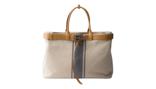 Buckle Canvas & Leather Bag