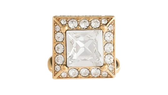 Rhinestone Cufflinks - Gold