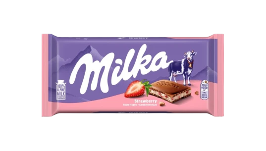 Milka Strawberry Yoghurt Chocolate Bar 100g