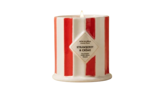 Gourmand Strawberry & Crème Ceramic Candle