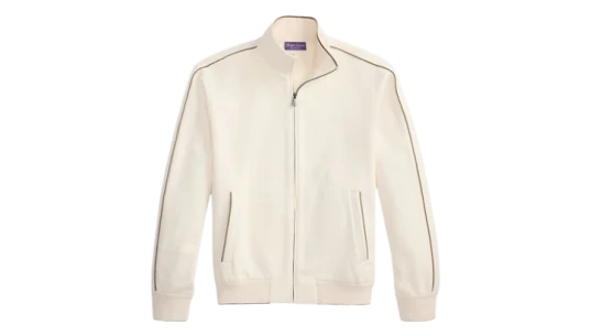 Purple Label Wimbledon Cotton-Cashmere Track Jacket - Classic Cream