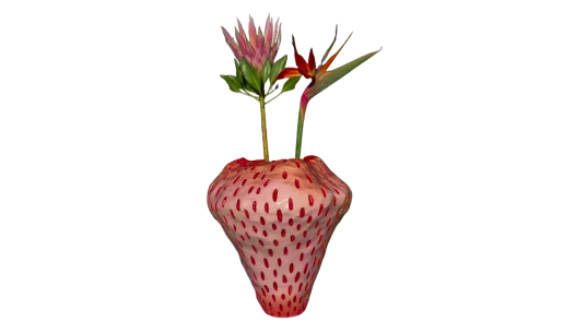 Ceramic Strawberry Vase