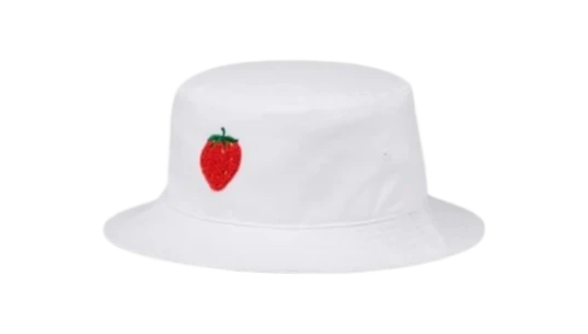 Strawberry Bucket Hat - White/Red/Green/Yellow