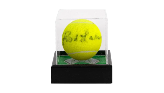 Rod Laver Signed Wimbledon Tennis Ball In Acrylic Case