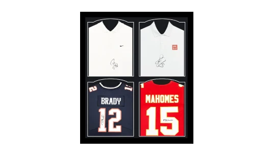 Signed Nadal, Federer, Brady & Mahomes Framed Shirts - Sporting Icons