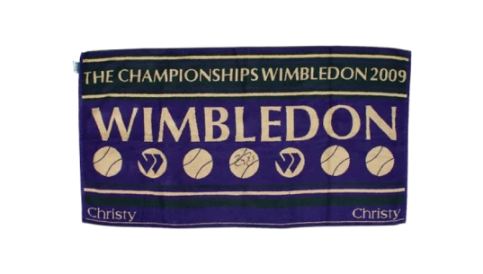 Match Used Roger Federer Signed 2009 Wimbledon Towel