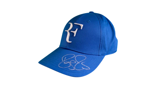 Roger Federer Signed Royal Blue Uniqlo Tennis Cap