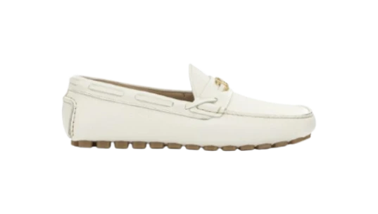VLogo Signature Leather Loafers - White