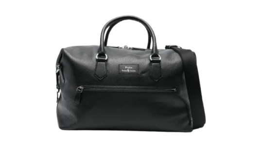 Leather Duffle Bag - Black