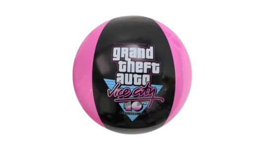 Vice City 10th Anniversary Beach Ball - Black/Pink/White