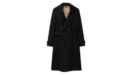 Long Kensington Heritage Trench Coat - Black