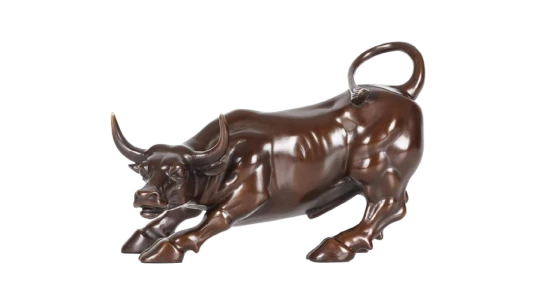 Charging Bull Bronze Wall Street Statue