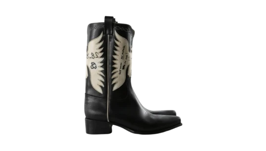 Detox In Alabama Leather Cowboy Boots - Black