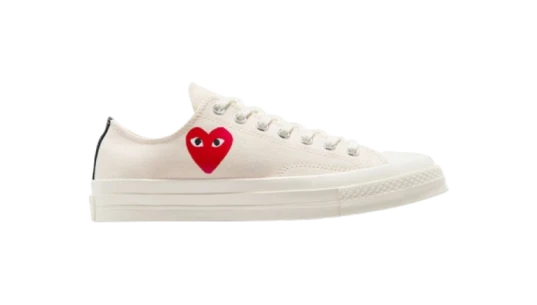 PLAY Single Heart Chuck 70 - Milk/Black/Red