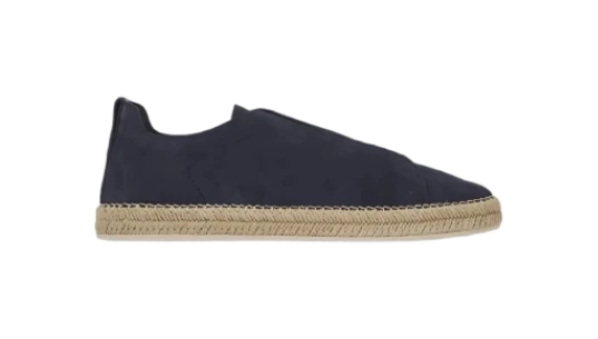 Triple Stitch Espadrilles - Navy Blue