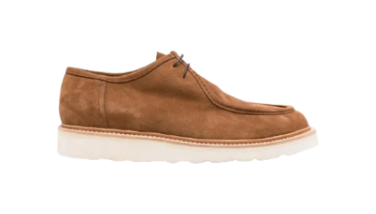Paraboot Suede Derby Shoes - Camel Brown