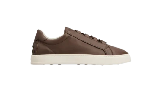 Sneakers in Leather - Brown
