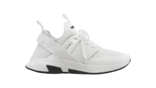 Neoprene Suede Jago Sneaker - White/White