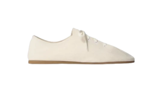 Souris Trainers in Cotton Canvas - Light Cream