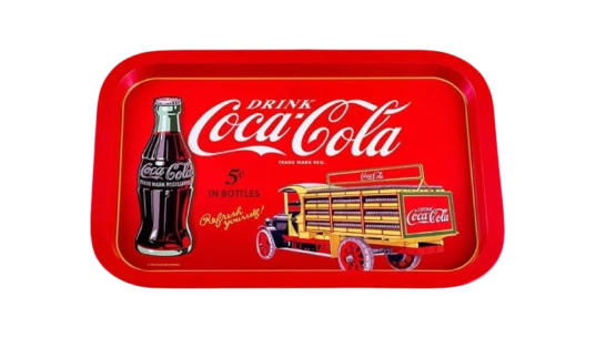 Coca-Cola Rectangular Tin Tray - Red